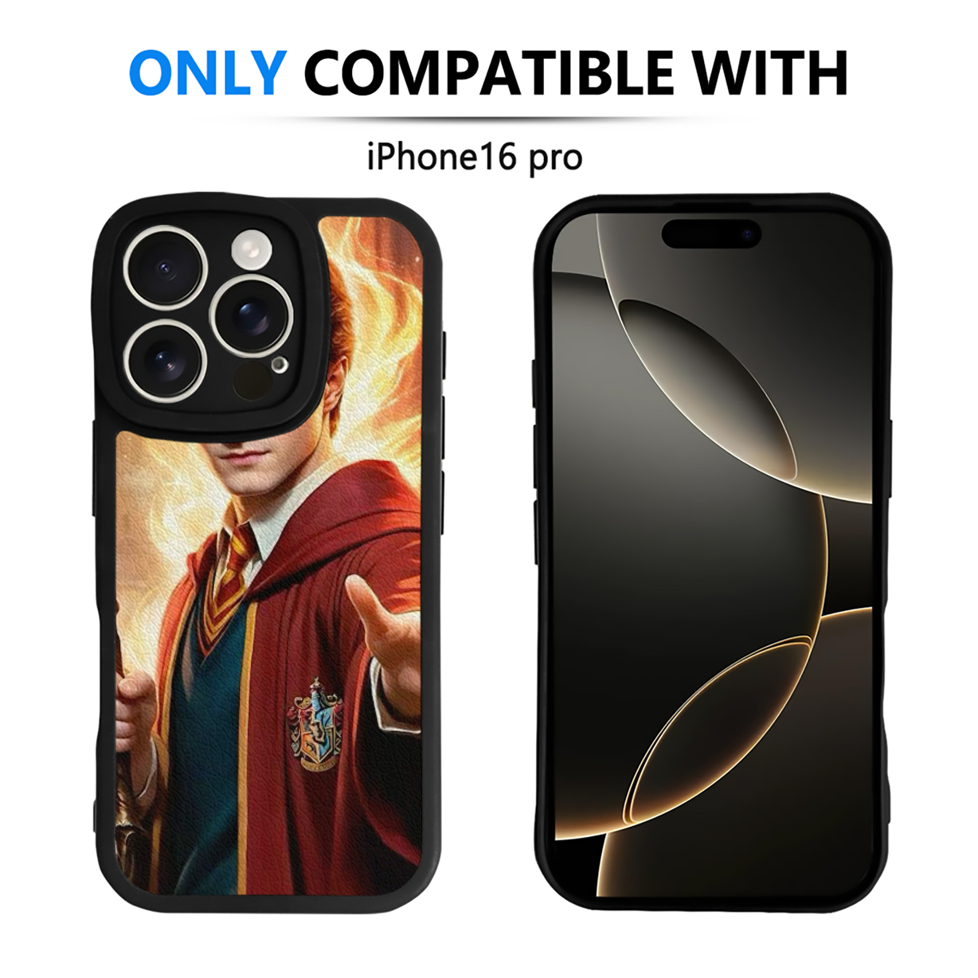（画像用） Harry Potter ハリー・ポッターシリーズ 【iPhone 16シリーズ対応】シリコンスマホケース（レザー調） 材質：シリコン